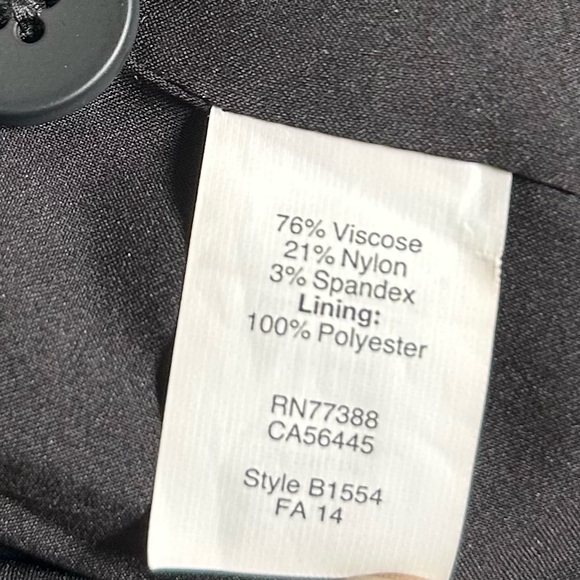 Madewell Duskfall Drape One Button Black Blazer Women’s Size 2 Fitted Preppy - Picture 11 of 14